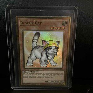 Rescue Cat (Alternate Art) - MGED-EN006 - Premium Gold Rare - 1st Edition  Maxim